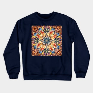 Orange and Blue Mandala Crewneck Sweatshirt